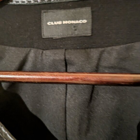 Club Monoco Black Jacket with Leather Trim - Picture 5 of 5